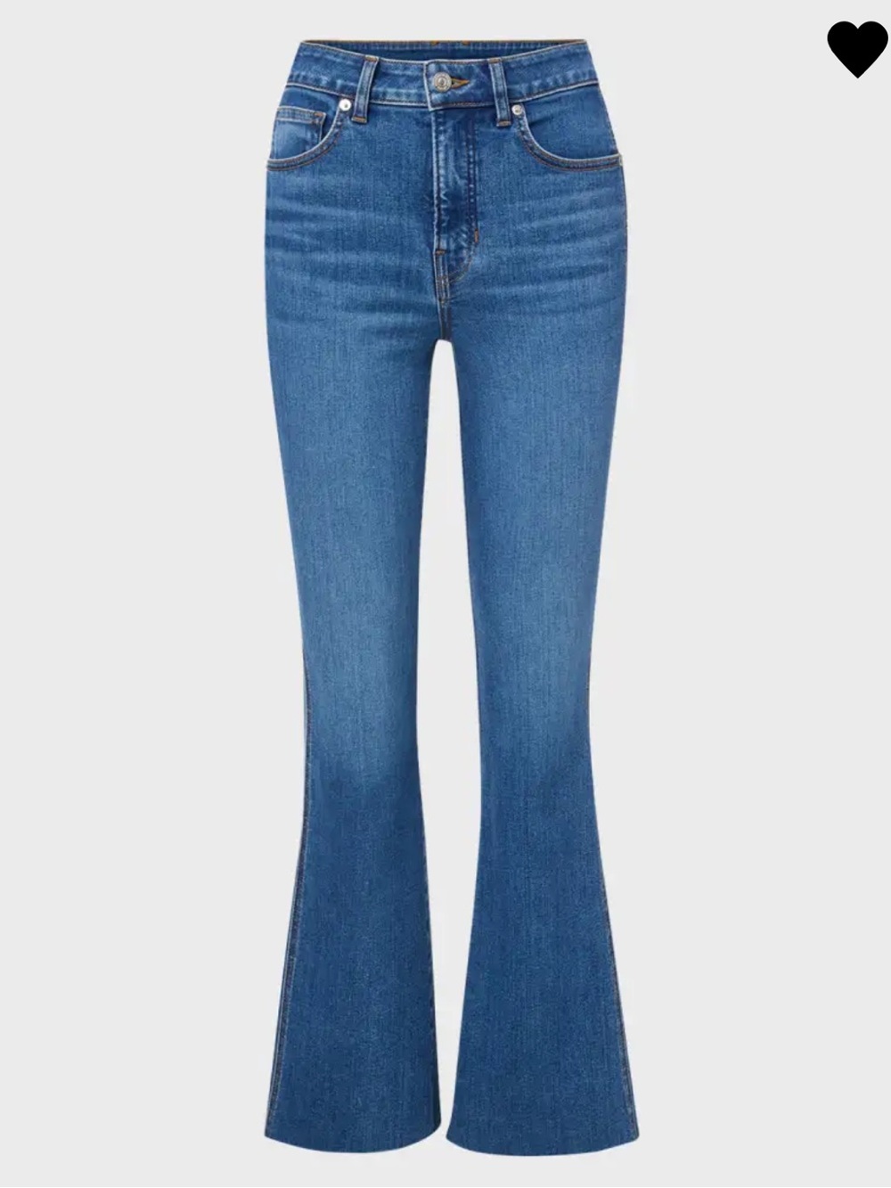 Veronica Beard High-Rise Flare Jeans with Raw Hem